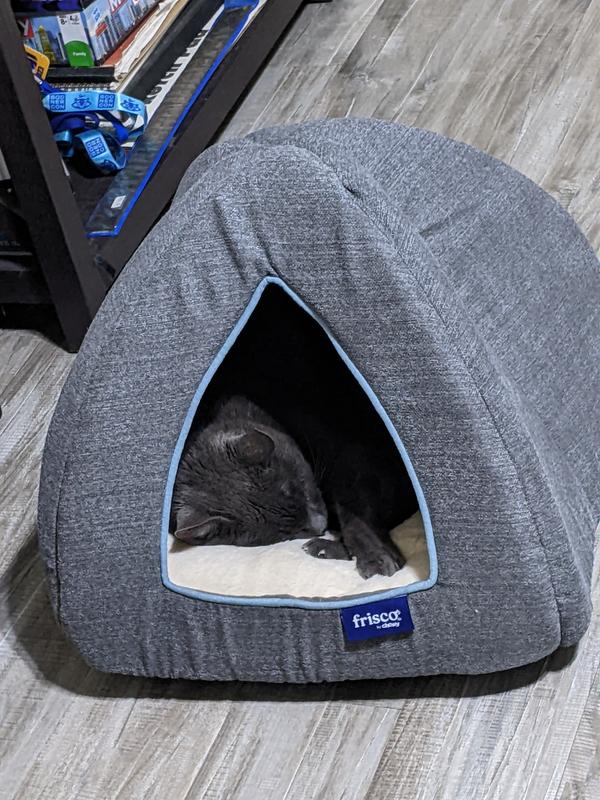 FRISCO Igloo Covered Cat Dog Bed Gray Chewy