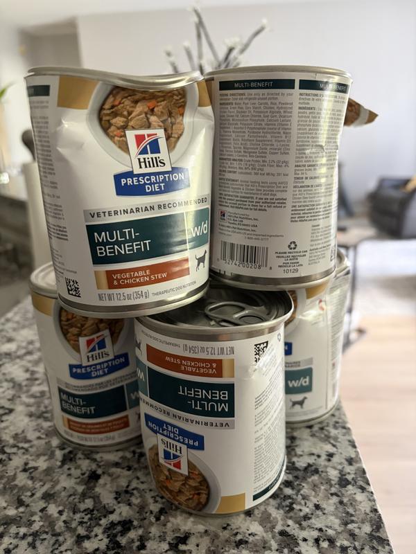 HILL'S PRESCRIPTION DIET w/d Multi-Benefit with Chicken Wet Dog Food,  13-oz, case of 24 - Chewy.com