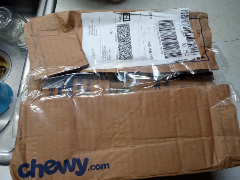 Damaged exterior box from chewy