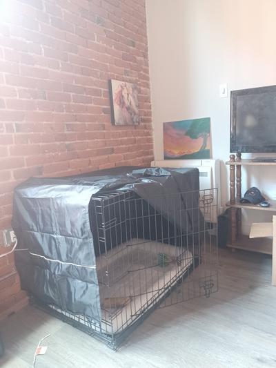 AC behind and TV stand to get idea of size