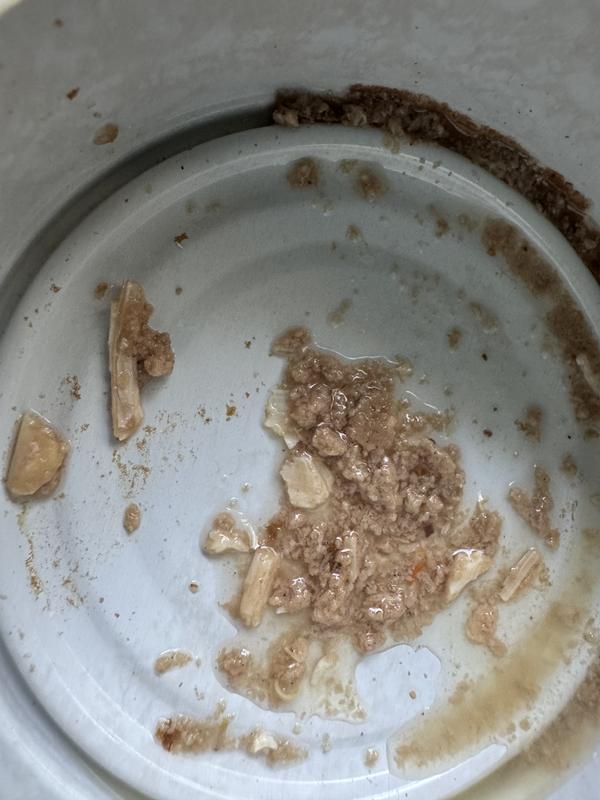 Chunks of rock hard bone in every can