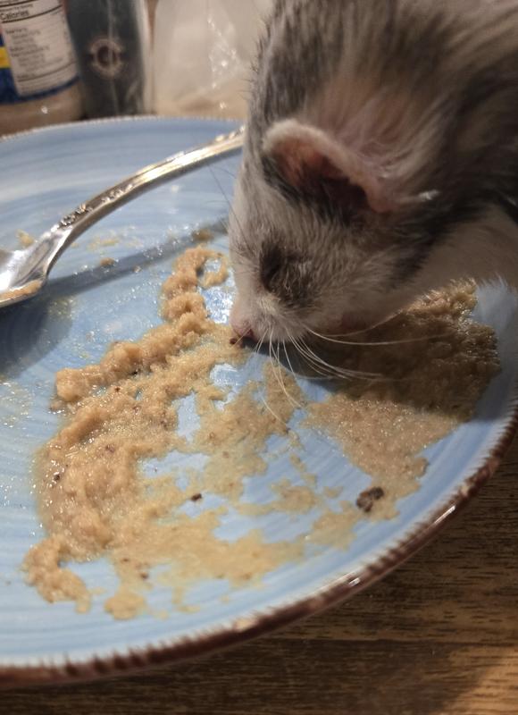 Kira eating her Dook Soup