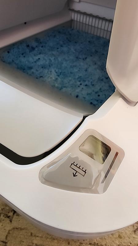 Nice digital display lights up in blue