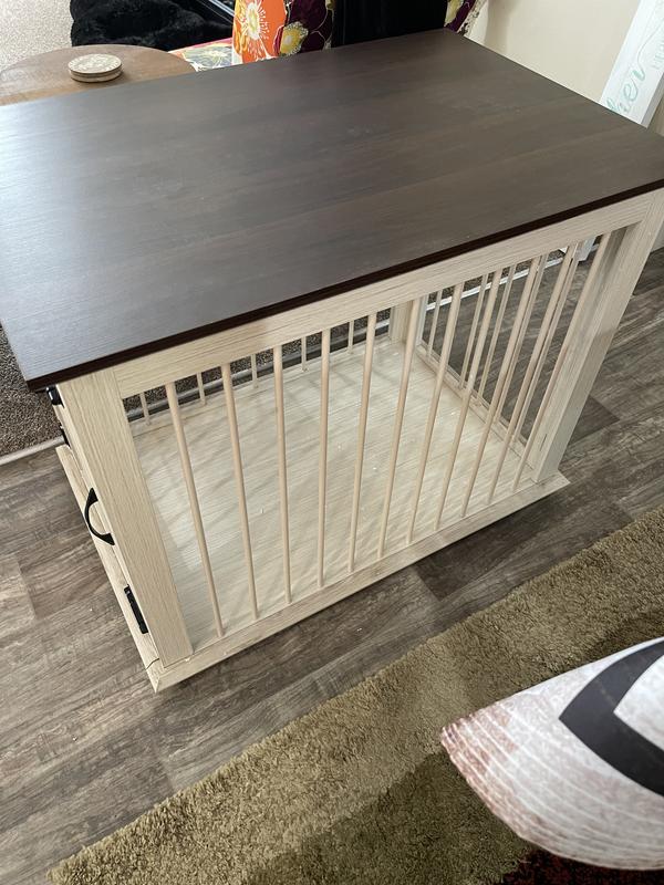 FRISCO Broadway Dog Crate End Table, Antique White