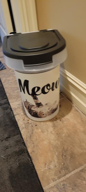 PAW PRINTS Meow Kitty Pet Food Storage Container 15 lb Chewy