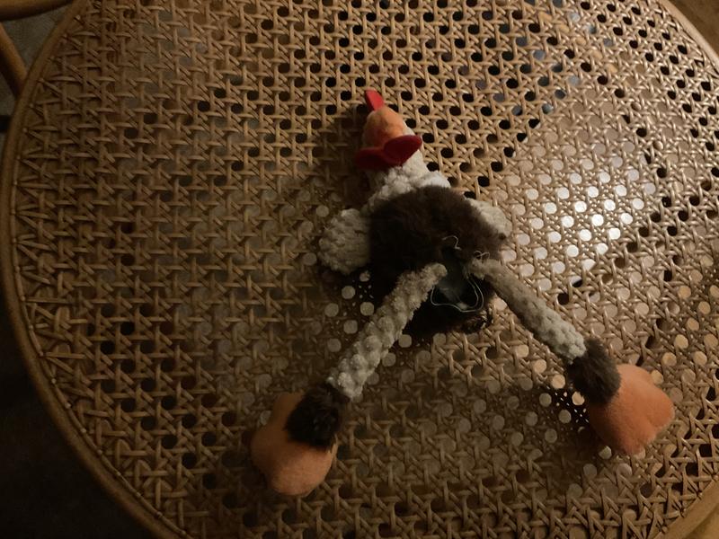 Terrier ripped the bottom seam in minutes. Toy is poorly made and not durable.