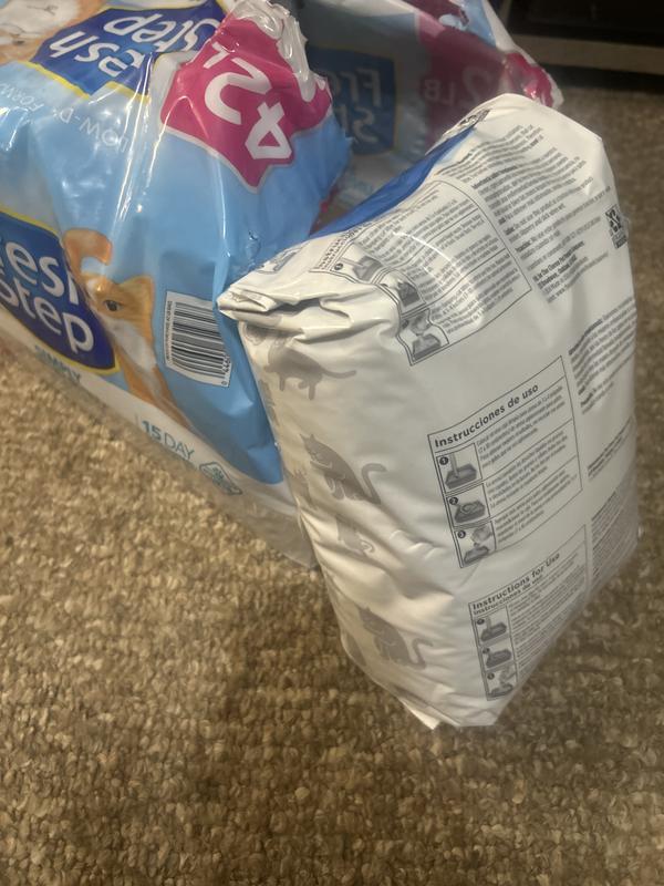 Incase this helps. One entire bag filled the litter box .