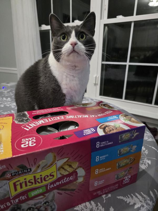 FRISKIES Surfin' & Turfin' Pate Favorites Variety Pack Wet Cat Food, 5.