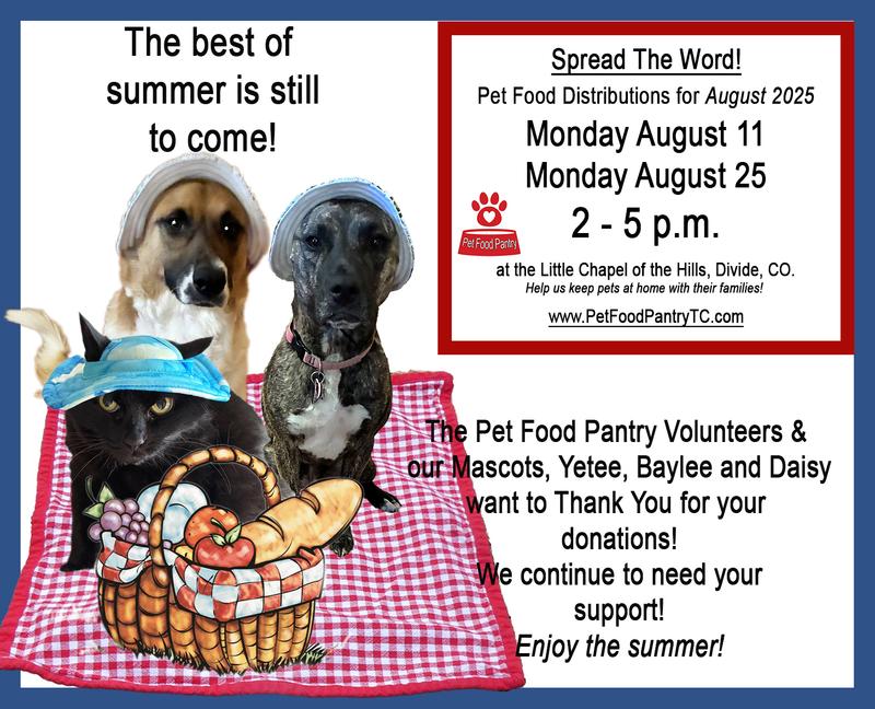 Ad for the Pet Food Pantry for Teller County
