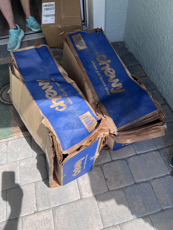 Damaged boxes and leaking bags inside