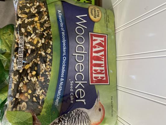 Great easy snack for woodpeckers and other burds