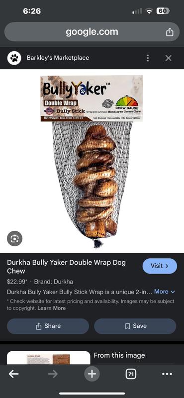 This is an example of double wrapped and is what is also pictured in product details.