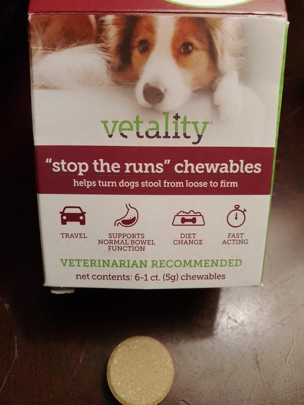 VETALITY Stop the Runs Anti Diarrhea Medication for Dogs, 6 count