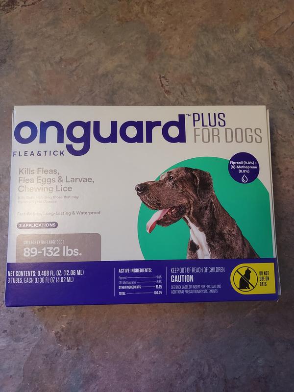 ONGUARD PLUS Flea & Tick Spot Treatment for Dogs, 89132 lbs, 3 Doses