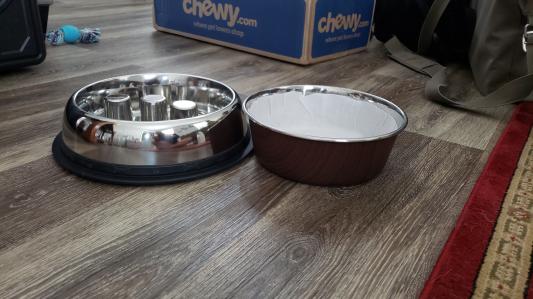 Small 7 cup wood grain bowl