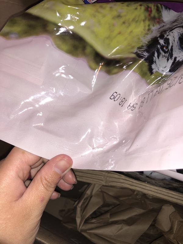 Hole in the top of bag.