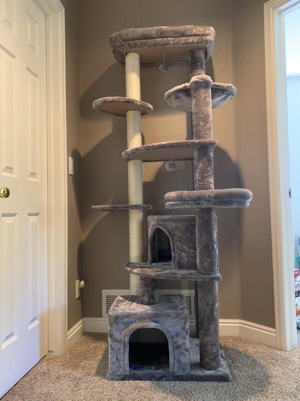 FRISCO 76-in XXL Heavy Duty Cat Tree, Cream - Chewy.com