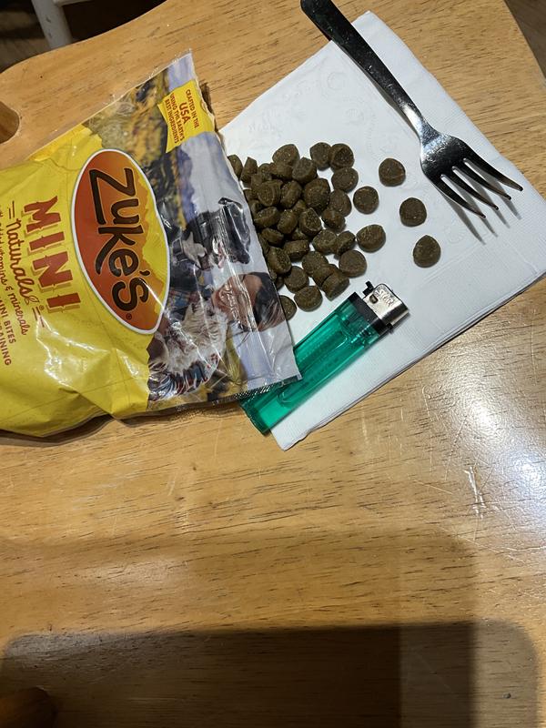 These are the treats with size comparisons.