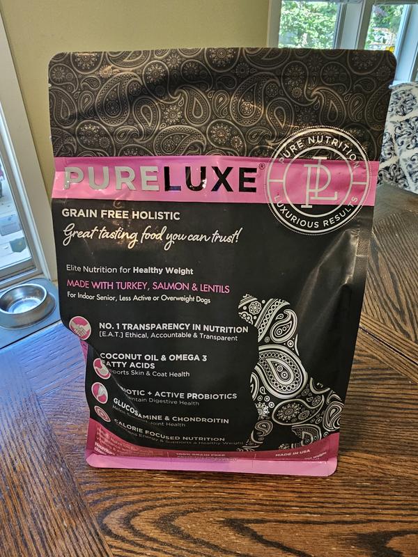 Front of bag with health info