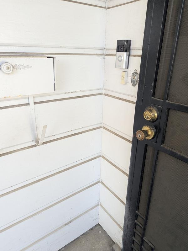 Here is the placement of my Ring doorbell.