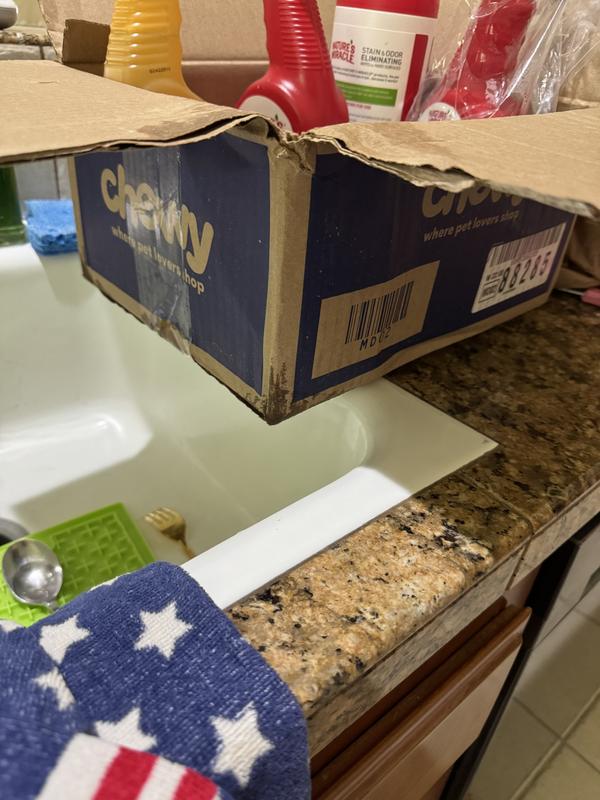 Shipping box was very wet due to leaking product inside