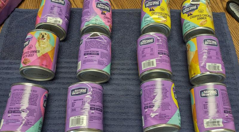 12 cans sporting major dents