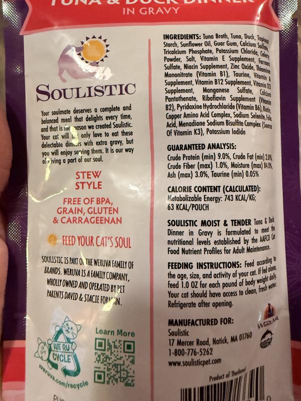 Tuna and Duck Dinner in Gravy