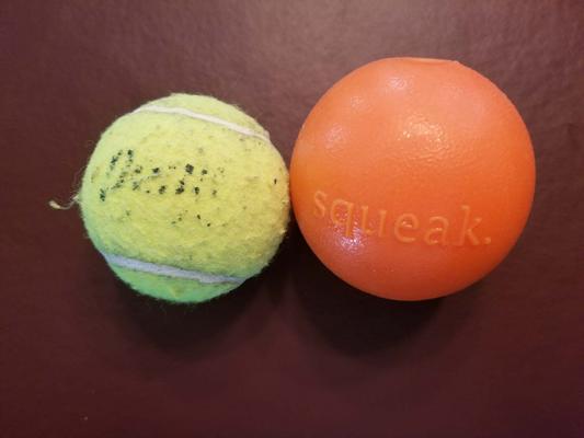 Comparison to a tennis ball