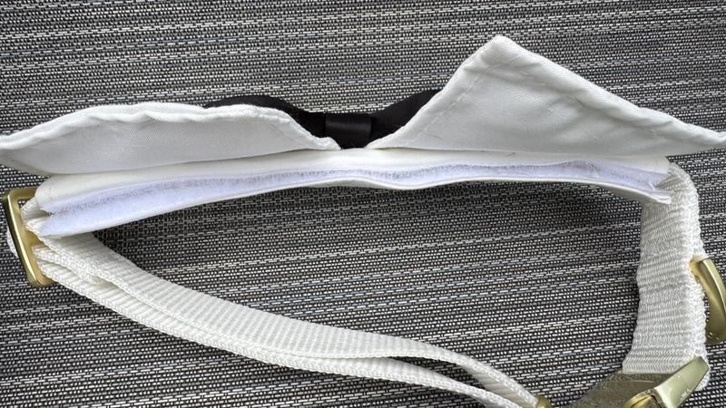 Velcro- secure but easy to get off and on