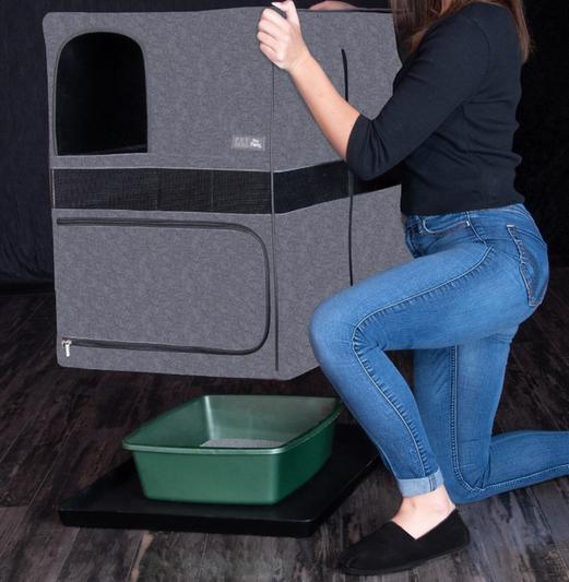 Discontinued PET GEAR Prp Pawty Space Saver Cat Litter Box Enclosure, Espresso