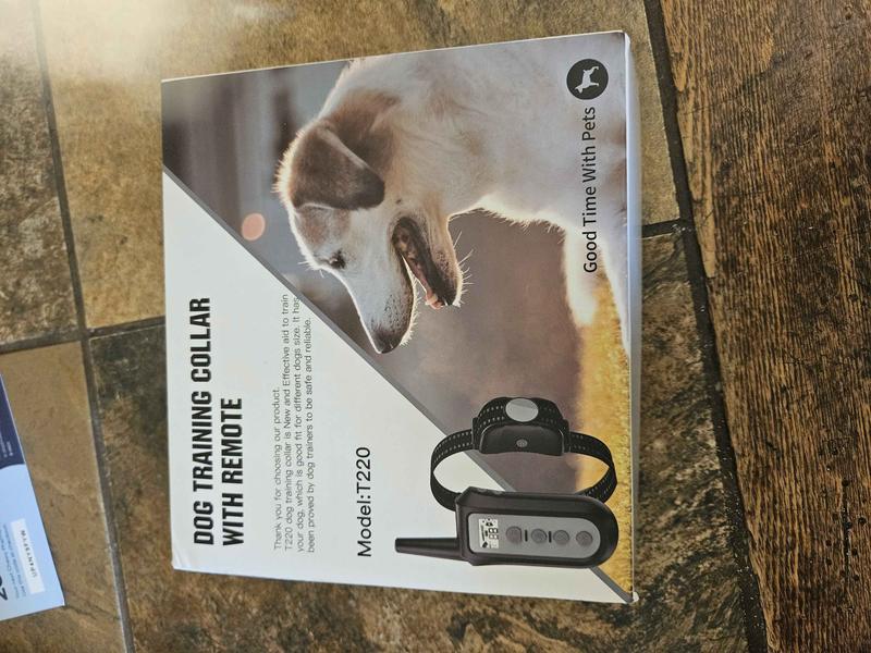 PETDIARY Rechargeable Advanced Remote Training Dog Collar Black Silver Medium Chewy