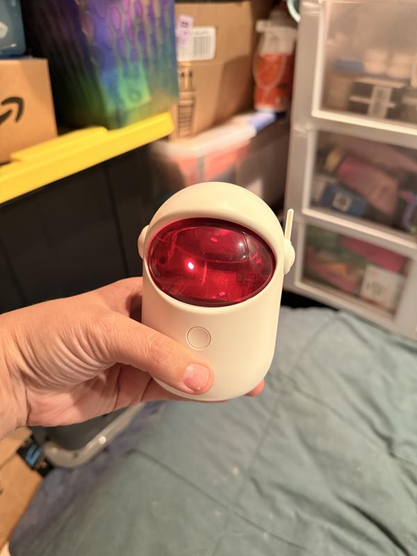 From the front with the laser on