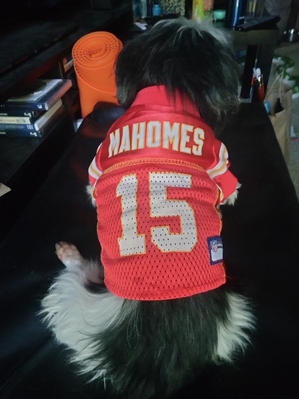 Dog store mahomes jersey