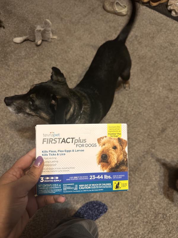 TEVRAPET FirstAct Plus Flea & Tick Spot Treatment for Dogs, 23 - 44lbs ...