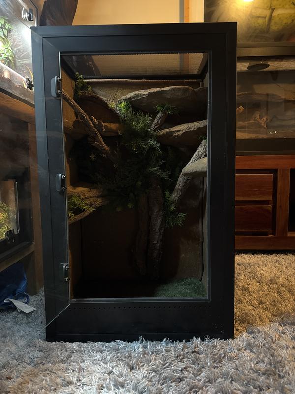 Pangea PVC Enclosure Gecko Terrarium, Black
