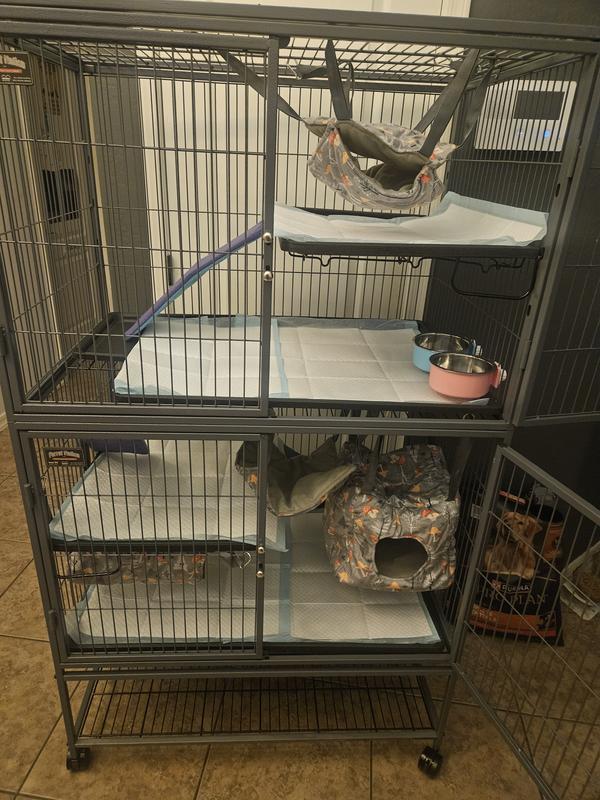 MidWest Ferret Nationブラック メタルケージ 2段棚付き MidWest Ferret Nationブラック メタルケージ 2段棚付き