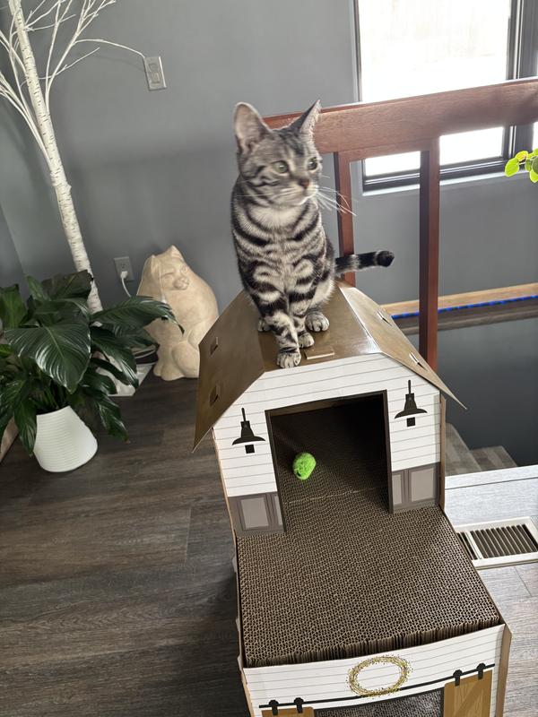 Frisco Yoga Studio Cardboard Cat House, 2-Story