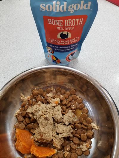 Solid Gold Turkey Bone Broth Dog Food Topper, 8oz.