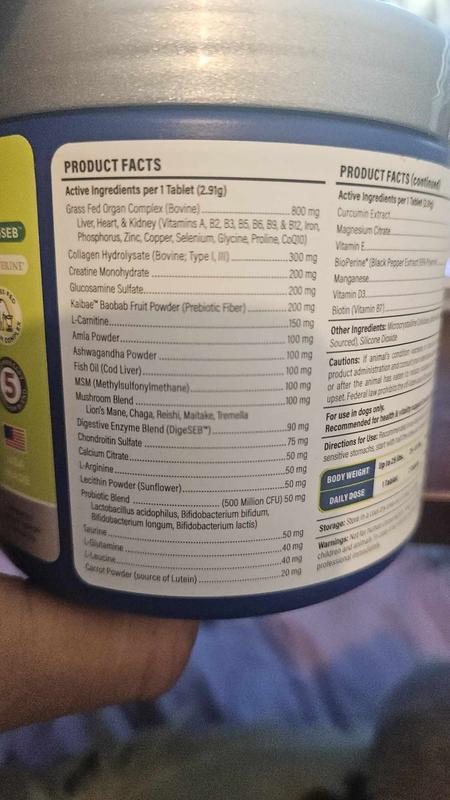 Ingredients list