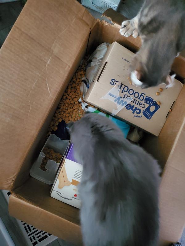 You sent 40lbs of Cat litter with cat treats and it crushed the cat treats!