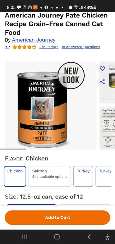 AMERICAN JOURNEY Pate Chicken Recipe Grain Free Canned Cat Food reviews Chewy