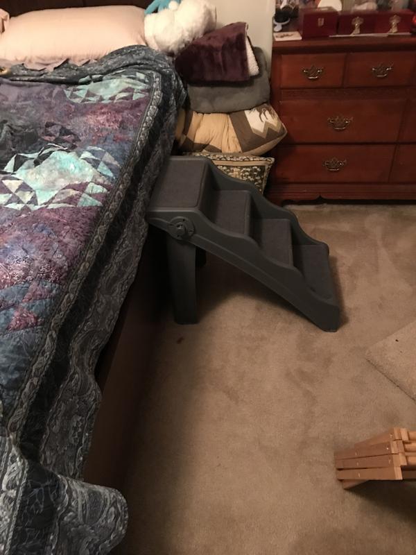 FRISCO Foldable Nonslip Cat & Dog Stairs, Grey