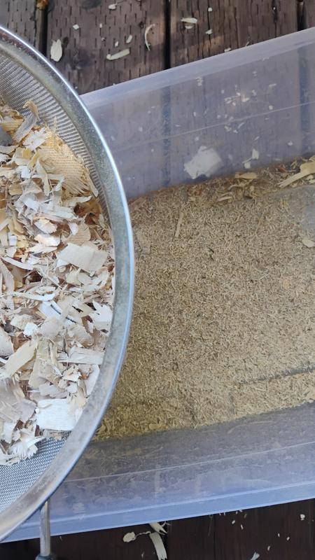 dust just from one corner chunk of the bag