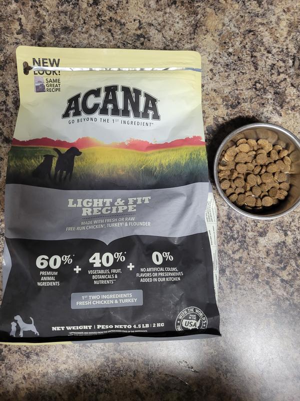 ACANA Light Fit Recipe Grain Free Adult Dry Dog Food 25 lb bag