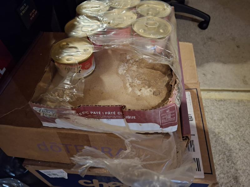 Some cans look badly damaged