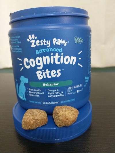  Zesty Paws Advanced Cognition Soft Chews for Dogs - with Omega  3 DHA, Ashwagandha & Alpha GPC - for Senior Dog Brain Health & Nervous  System Support - Supplement for