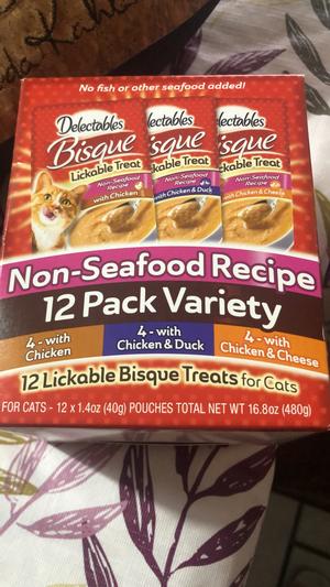 Hartz Delectables Lickable Treat Bisque Non-Seafood Variety Pack Lickable Cat Treats