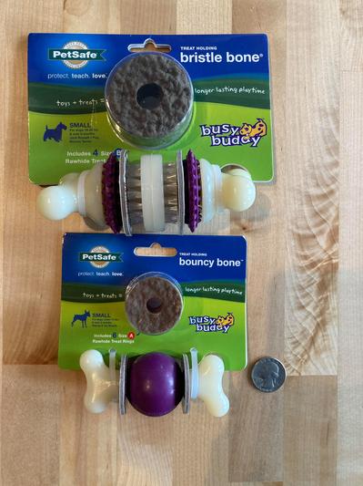 Busy Buddy Bouncy Bone Treat Dispenser Tough Dog Chew Toy, Medium < Pets  Plus