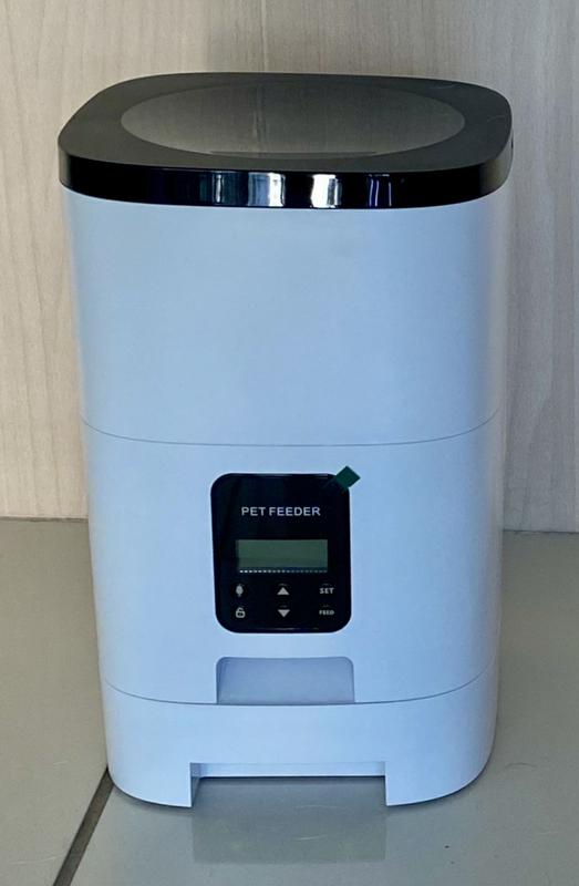 PETDIARY Automatic Dog & Cat Feeder, White, Medium