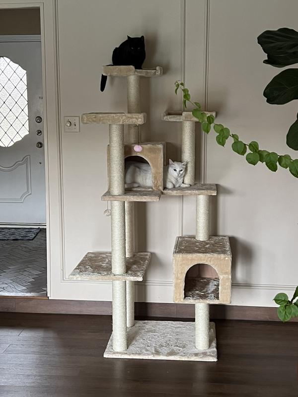 ARMARKAT 74-in Multi-Level Cat Tree, Beige - Chewy.com